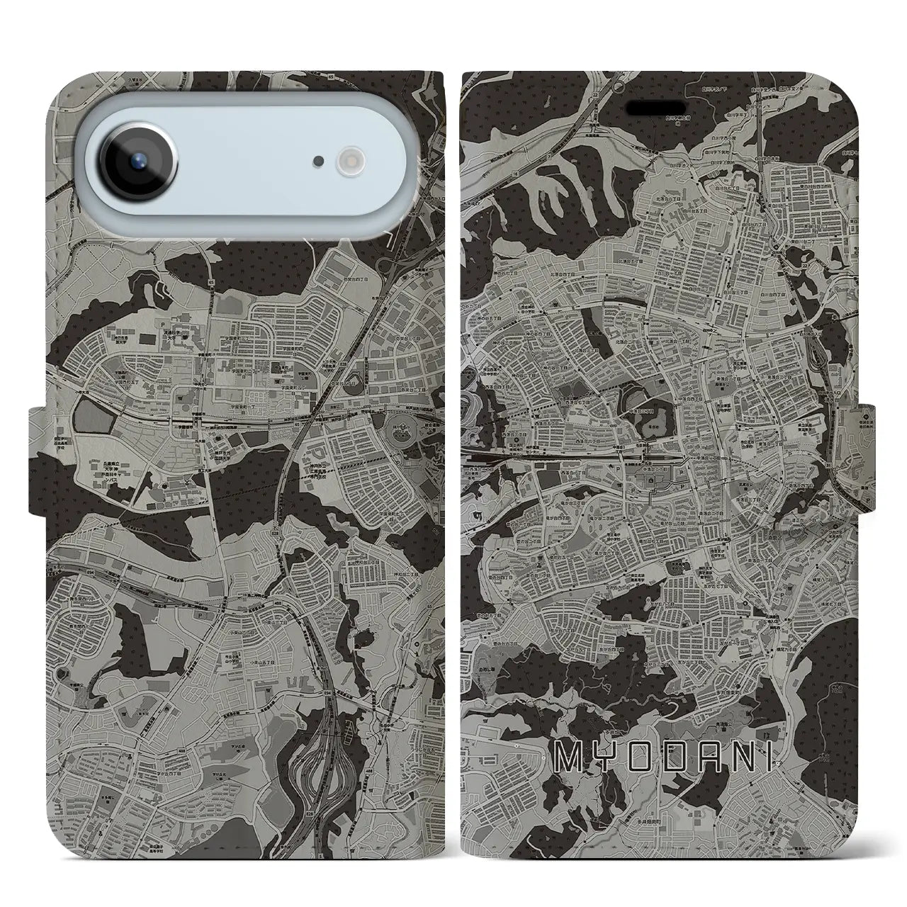 【名谷（兵庫県）】地図柄iPhoneケース（手帳タイプ）