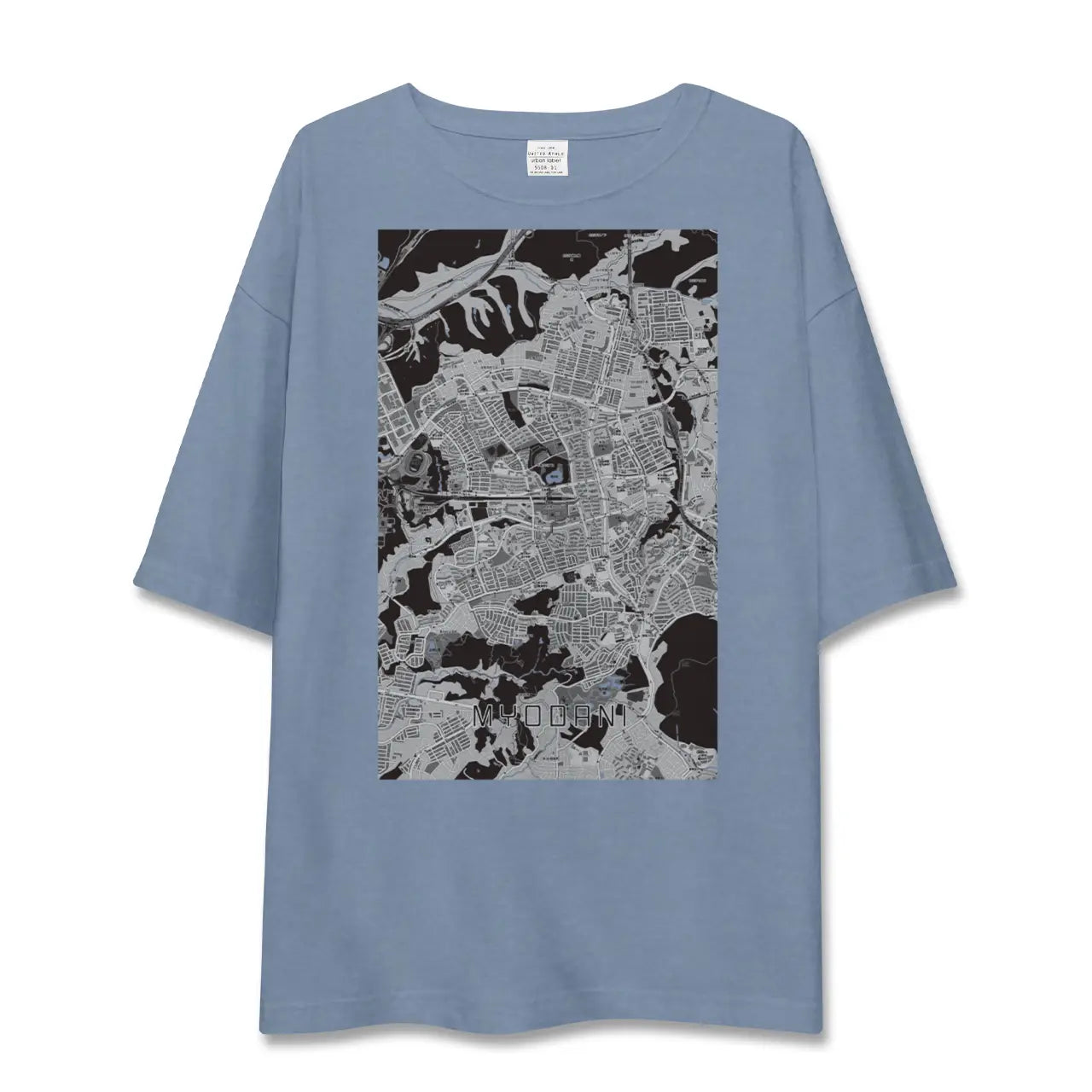 【名谷（兵庫県）】地図柄ビッグシルエットTシャツ