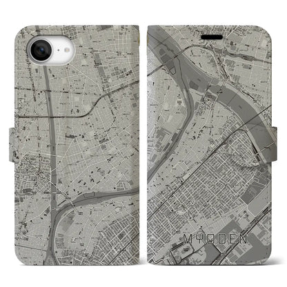 【妙典（千葉県）】地図柄iPhoneケース（手帳タイプ）