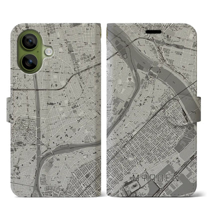 【妙典（千葉県）】地図柄iPhoneケース（手帳タイプ）