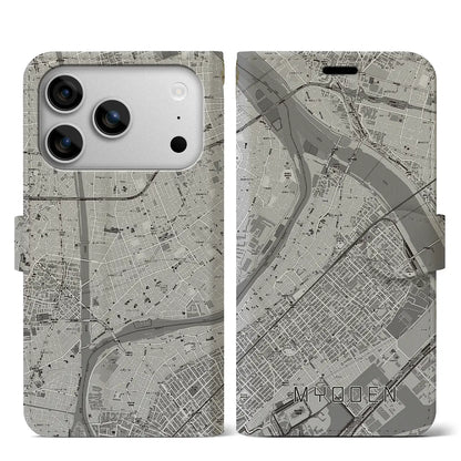 【妙典（千葉県）】地図柄iPhoneケース（手帳タイプ）