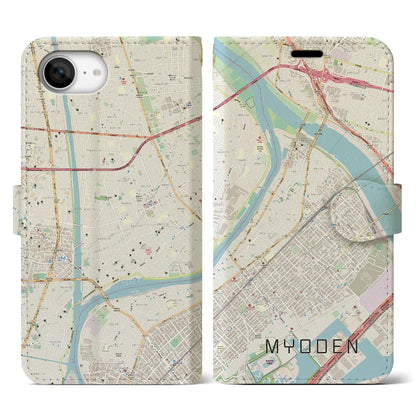 【妙典（千葉県）】地図柄iPhoneケース（手帳タイプ）