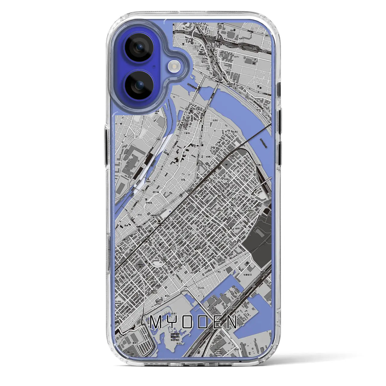 【妙典（千葉県）】地図柄iPhoneケース（MagSafeタイプ）