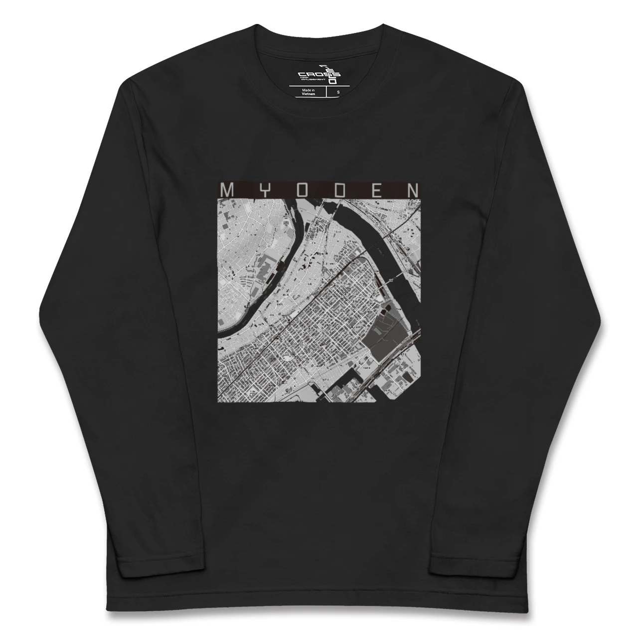 【妙典（千葉県）】地図柄ロングスリーブTシャツ