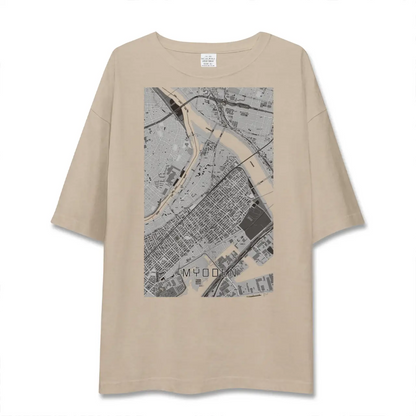 【妙典（千葉県）】地図柄ビッグシルエットTシャツ