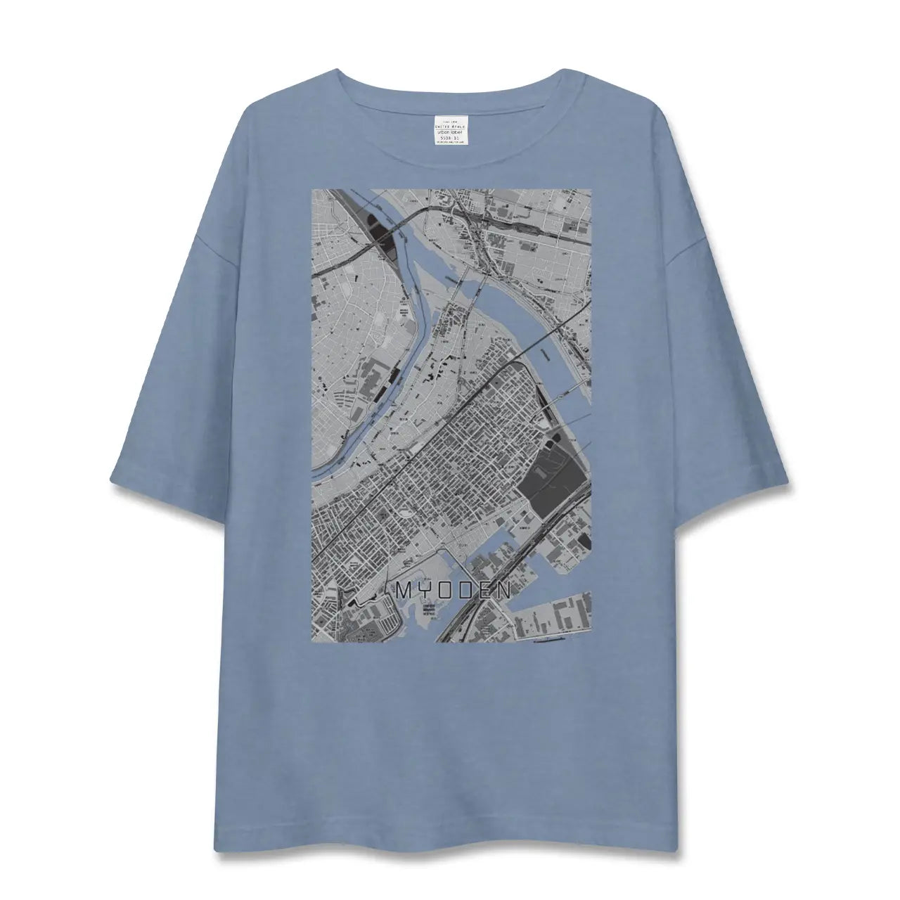【妙典（千葉県）】地図柄ビッグシルエットTシャツ