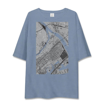 【妙典（千葉県）】地図柄ビッグシルエットTシャツ