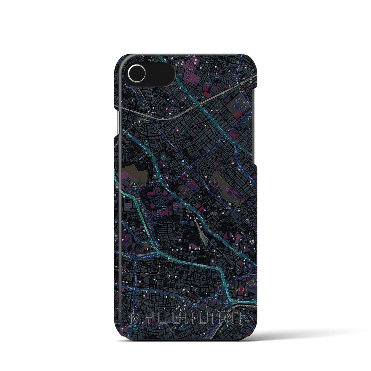 【茗荷谷（東京都）】地図柄iPhoneケース（バックカバータイプ）