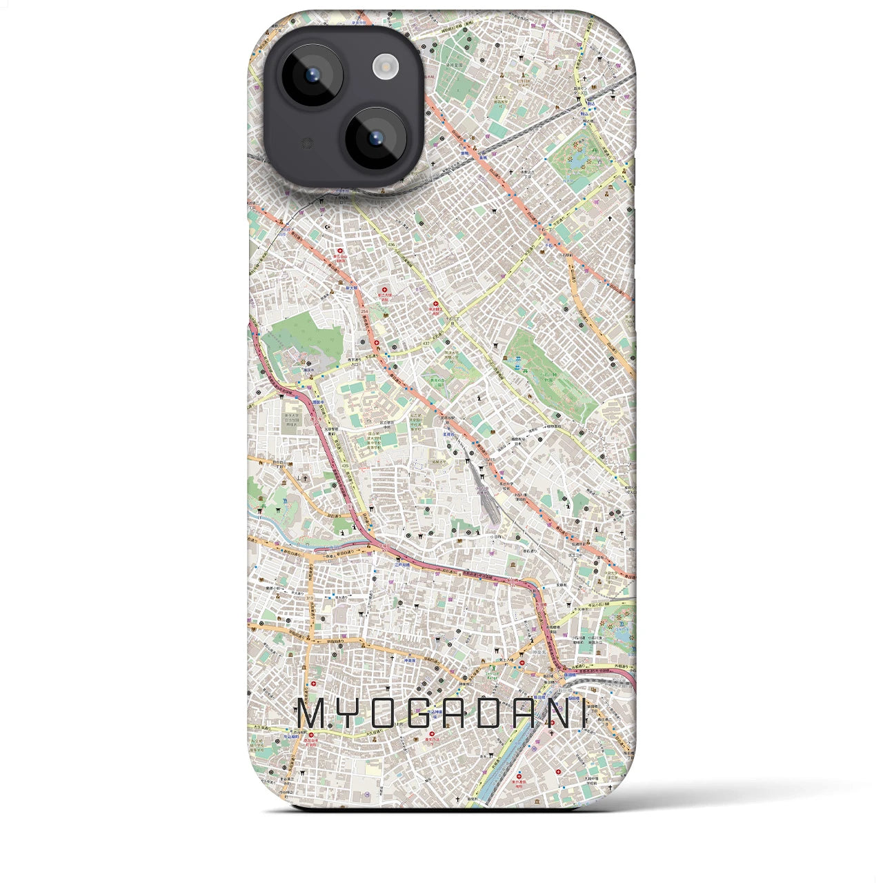 【茗荷谷（東京都）】地図柄iPhoneケース（バックカバータイプ）