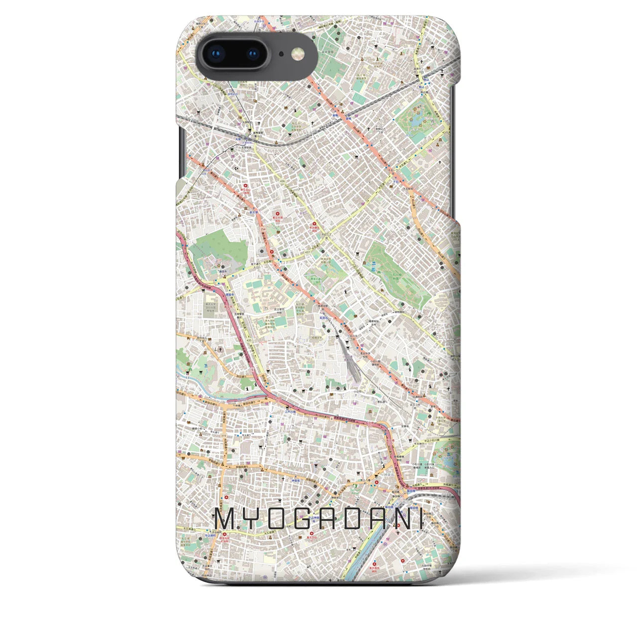 【茗荷谷（東京都）】地図柄iPhoneケース（バックカバータイプ）