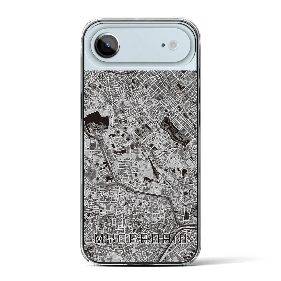 【茗荷谷(東京都)】地図柄iPhoneケース(クリアタイプ)モノトーン・iPhone 17 Pro Max 用