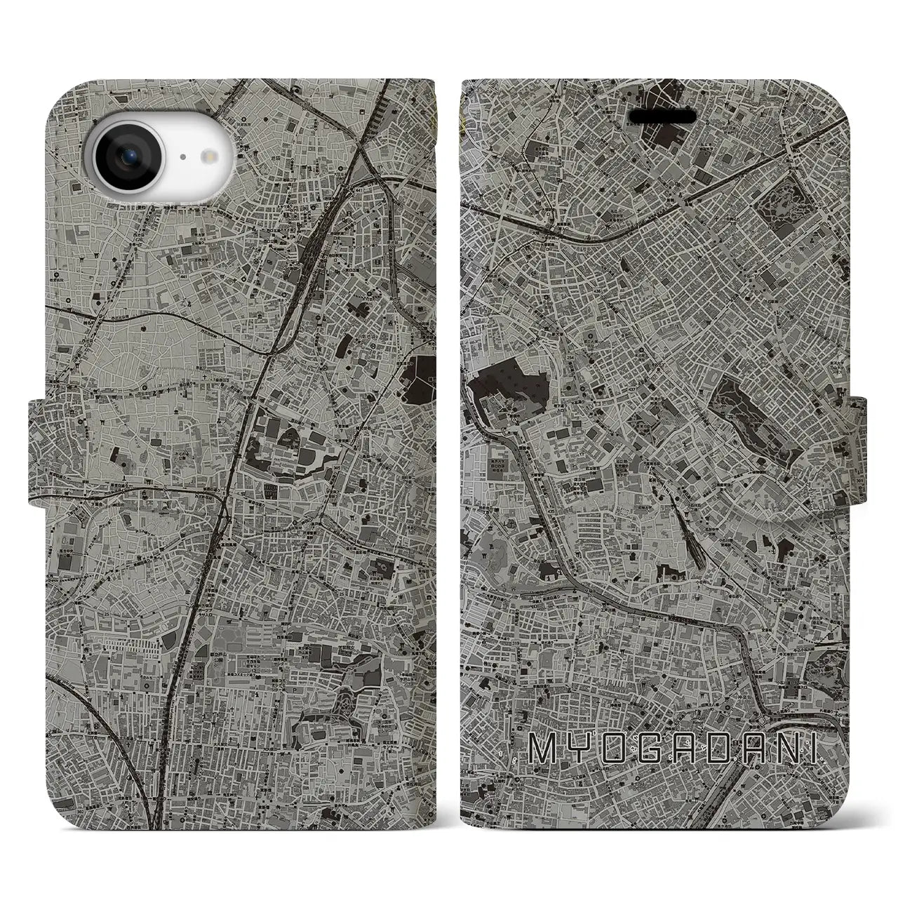 【茗荷谷（東京都）】地図柄iPhoneケース（手帳タイプ）
