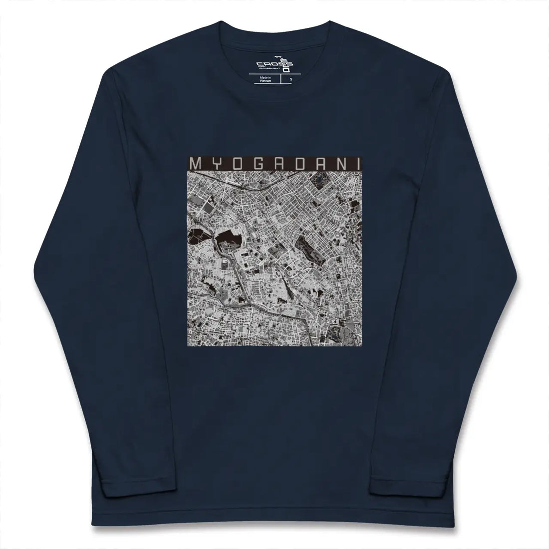 【茗荷谷(東京都)】地図柄ロングスリーブTシャツ