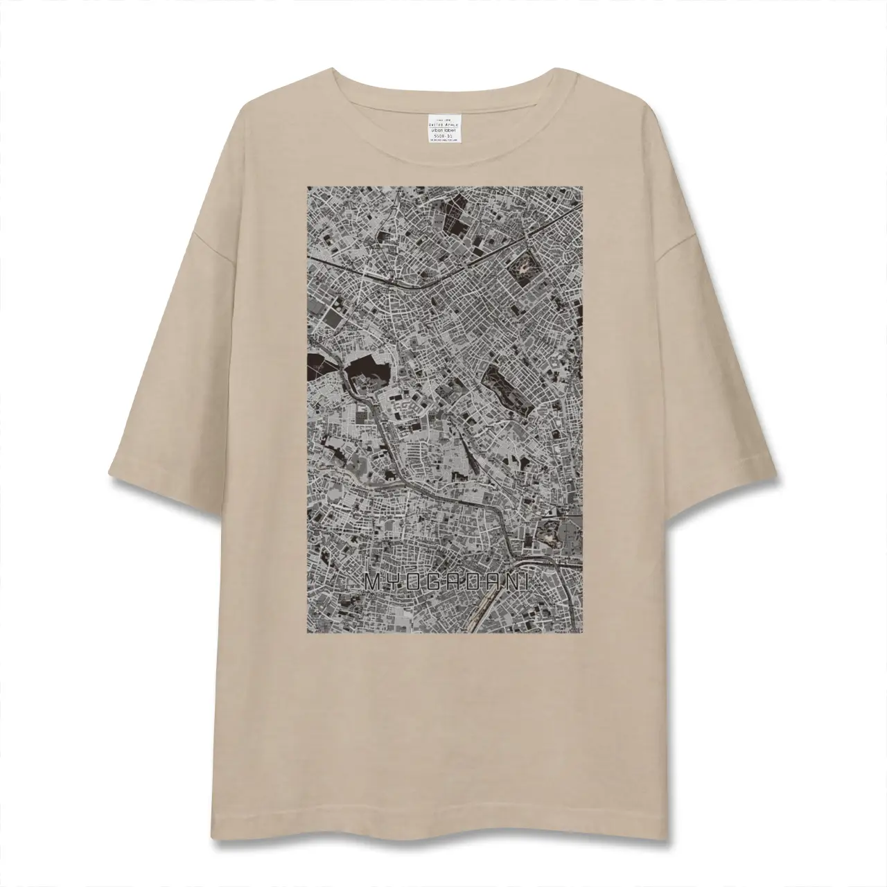 【茗荷谷（東京都）】地図柄ビッグシルエットTシャツ