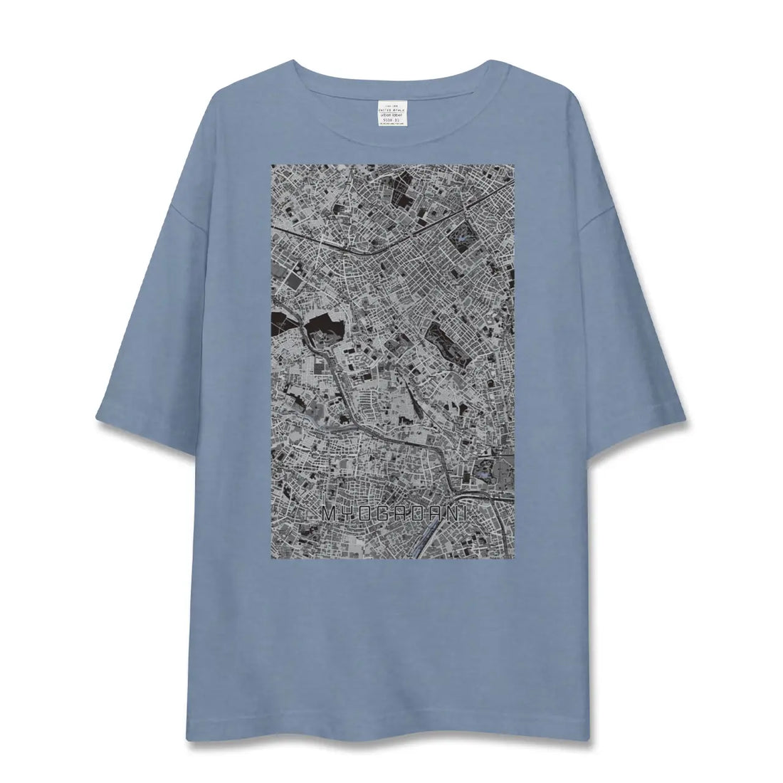 【茗荷谷（東京都）】地図柄ビッグシルエットTシャツ