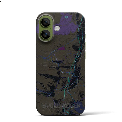 【妙高高原（新潟県）】地図柄iPhoneケース（バックカバータイプ）