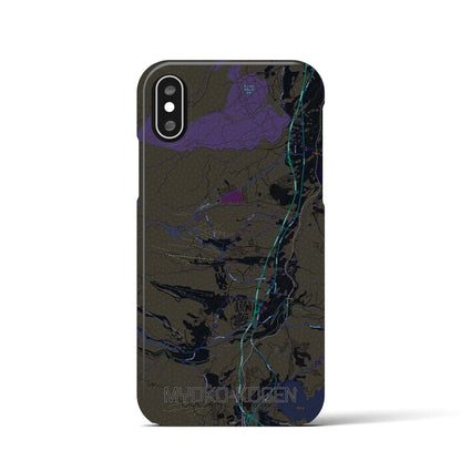 【妙高高原（新潟県）】地図柄iPhoneケース（バックカバータイプ）