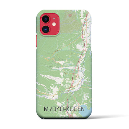 【妙高高原（新潟県）】地図柄iPhoneケース（バックカバータイプ）