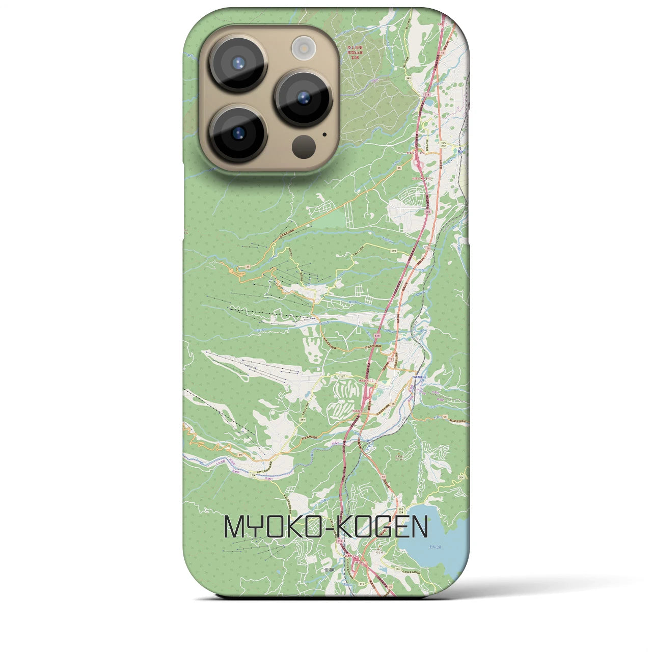 【妙高高原（新潟県）】地図柄iPhoneケース（バックカバータイプ）