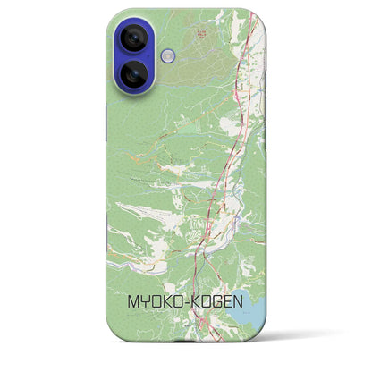 【妙高高原（新潟県）】地図柄iPhoneケース（バックカバータイプ）ナチュラル・iPhone 16 Pro Max 用