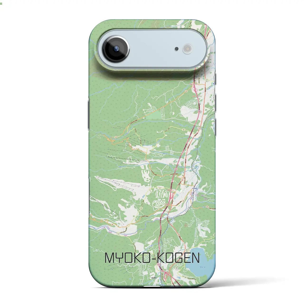 【妙高高原（新潟県）】地図柄iPhoneケース（バックカバータイプ）