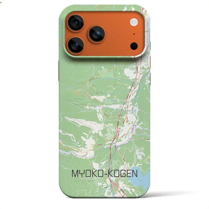 【妙高高原（新潟県）】地図柄iPhoneケース（バックカバータイプ）