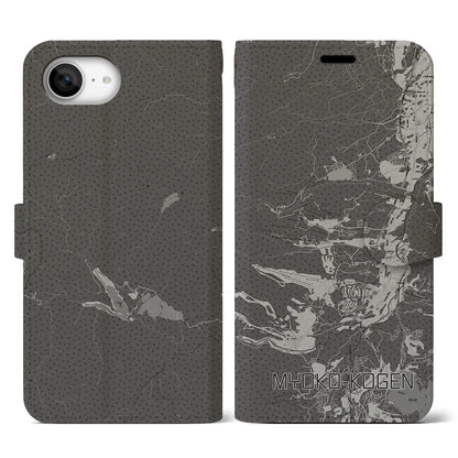 【妙高高原（新潟県）】地図柄iPhoneケース（手帳タイプ）