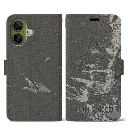 【妙高高原（新潟県）】地図柄iPhoneケース（手帳タイプ）