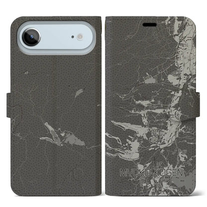 【妙高高原（新潟県）】地図柄iPhoneケース（手帳タイプ）