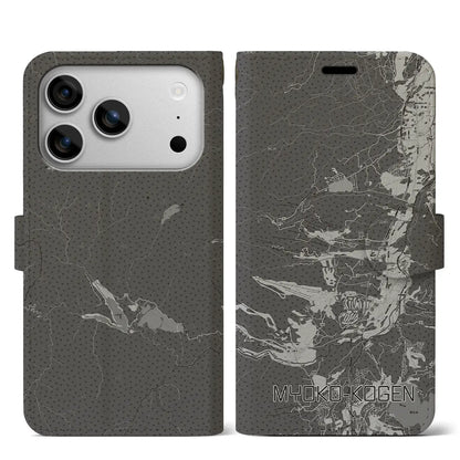 【妙高高原（新潟県）】地図柄iPhoneケース（手帳タイプ）