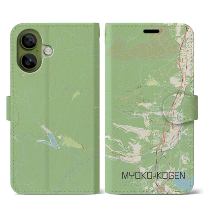 【妙高高原（新潟県）】地図柄iPhoneケース（手帳タイプ）