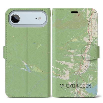 【妙高高原（新潟県）】地図柄iPhoneケース（手帳タイプ）