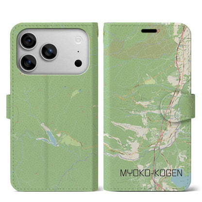 【妙高高原（新潟県）】地図柄iPhoneケース（手帳タイプ）