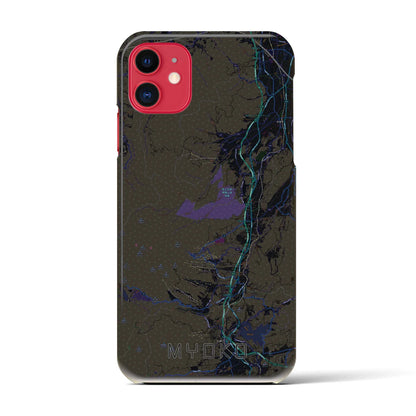 【妙高（新潟県）】地図柄iPhoneケース（バックカバータイプ）