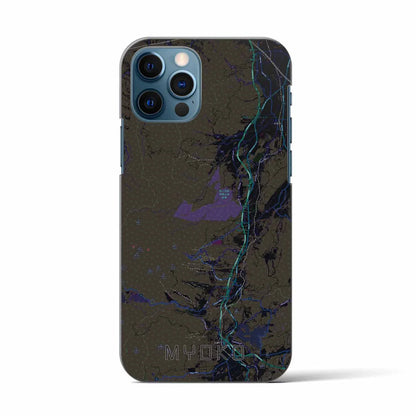 【妙高（新潟県）】地図柄iPhoneケース（バックカバータイプ）