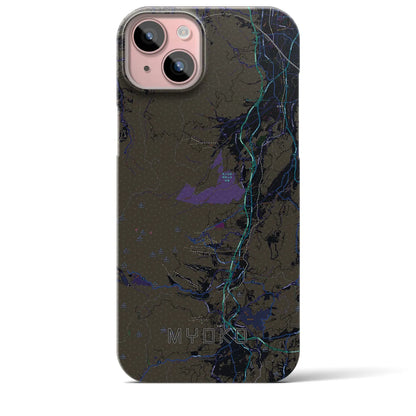 【妙高（新潟県）】地図柄iPhoneケース（バックカバータイプ）