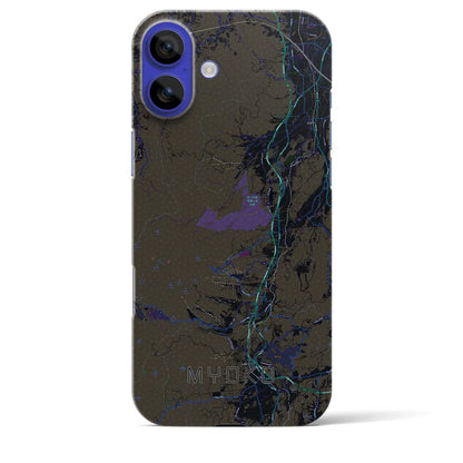 【妙高（新潟県）】地図柄iPhoneケース（バックカバータイプ）