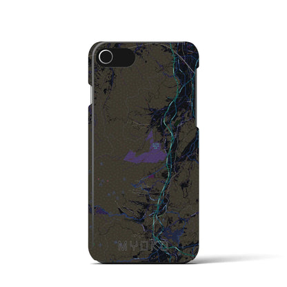 【妙高（新潟県）】地図柄iPhoneケース（バックカバータイプ）