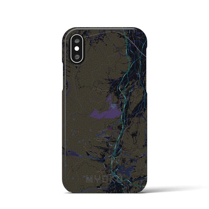 【妙高（新潟県）】地図柄iPhoneケース（バックカバータイプ）