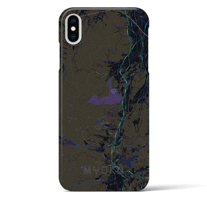 【妙高（新潟県）】地図柄iPhoneケース（バックカバータイプ）