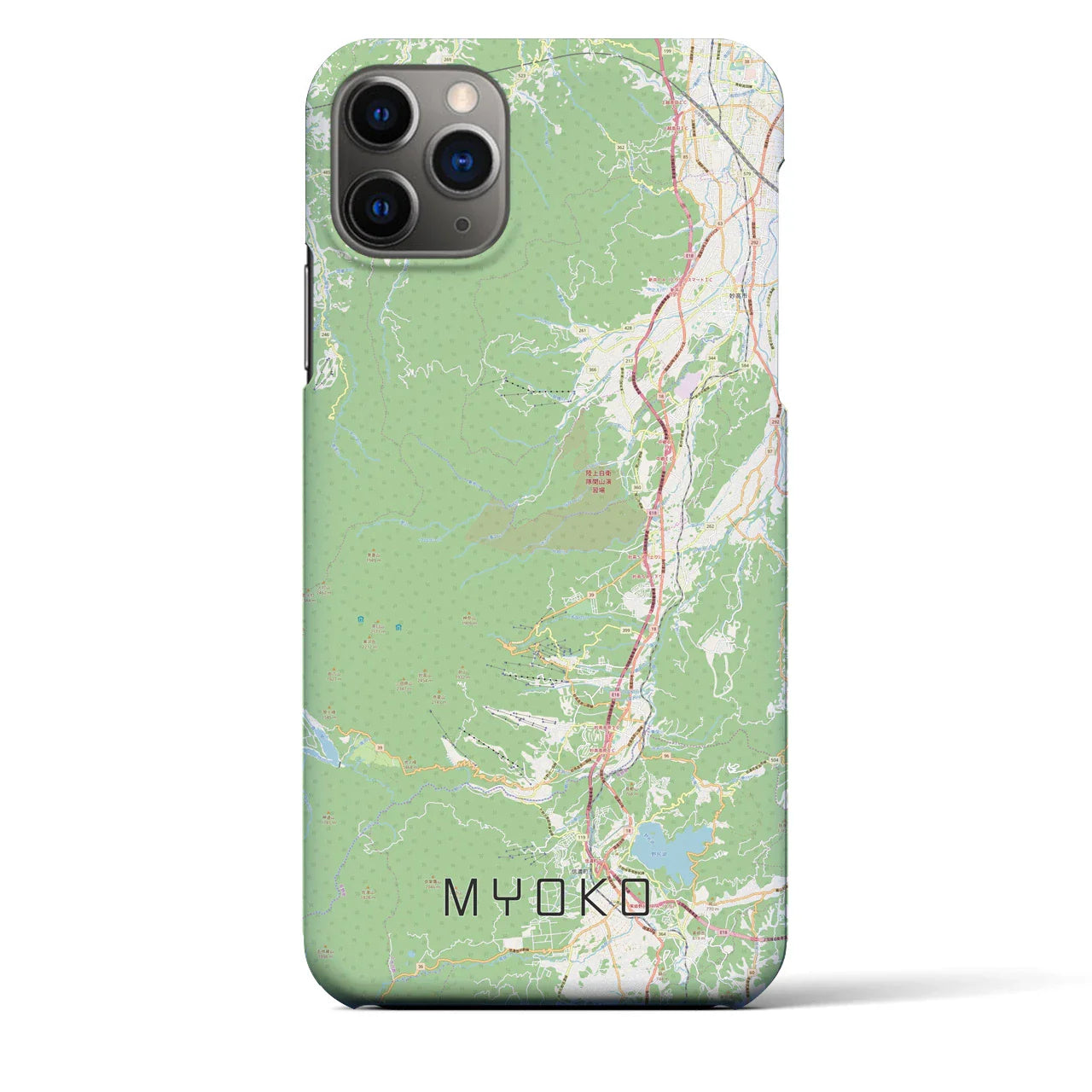 【妙高（新潟県）】地図柄iPhoneケース（バックカバータイプ）