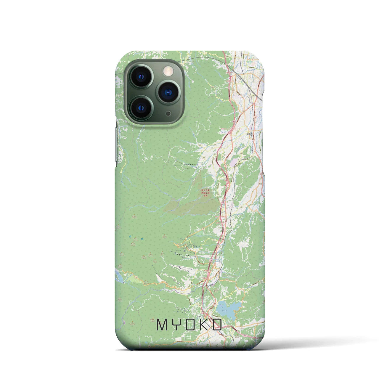 【妙高（新潟県）】地図柄iPhoneケース（バックカバータイプ）