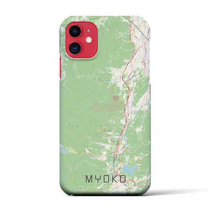 【妙高（新潟県）】地図柄iPhoneケース（バックカバータイプ）