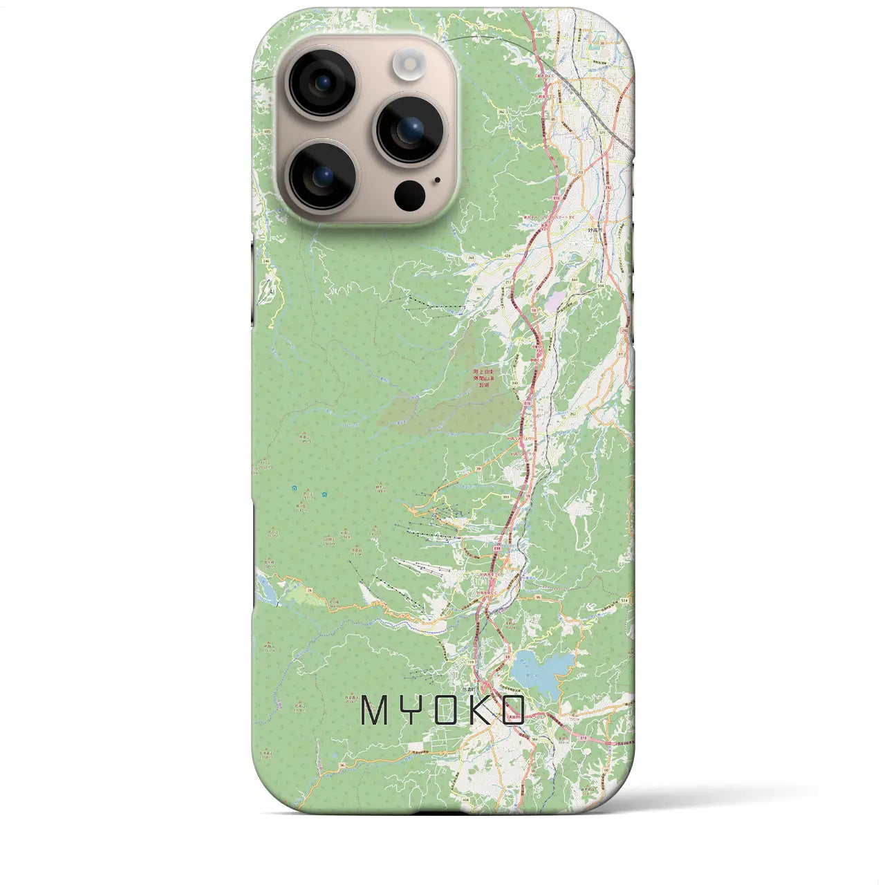 【妙高（新潟県）】地図柄iPhoneケース（バックカバータイプ）