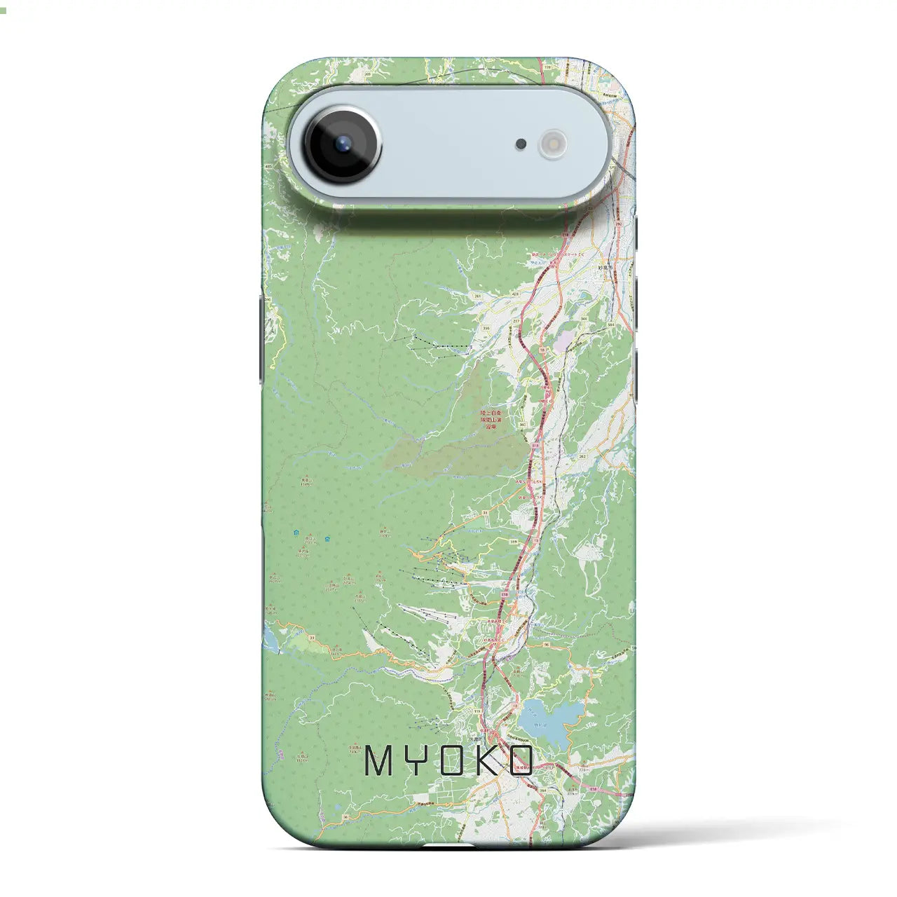 【妙高（新潟県）】地図柄iPhoneケース（バックカバータイプ）