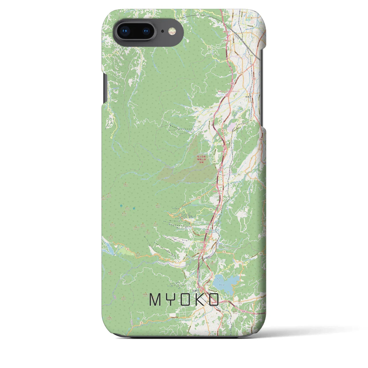 【妙高（新潟県）】地図柄iPhoneケース（バックカバータイプ）