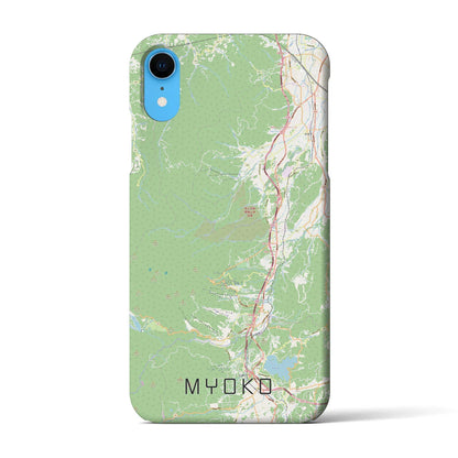 【妙高（新潟県）】地図柄iPhoneケース（バックカバータイプ）