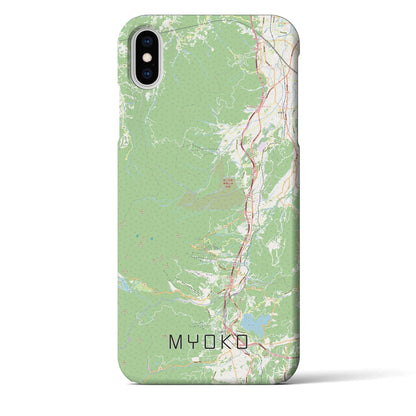 【妙高（新潟県）】地図柄iPhoneケース（バックカバータイプ）