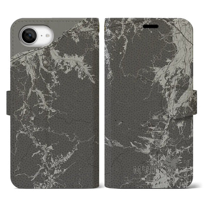 【妙高（新潟県）】地図柄iPhoneケース（手帳タイプ）