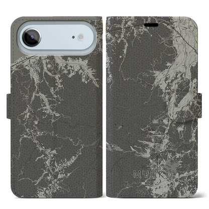 【妙高（新潟県）】地図柄iPhoneケース（手帳タイプ）